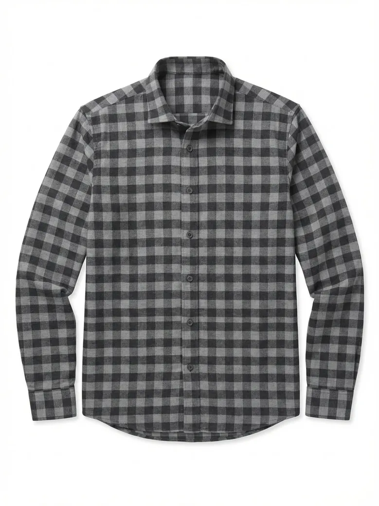 Easy-iron plain white poplin shirt