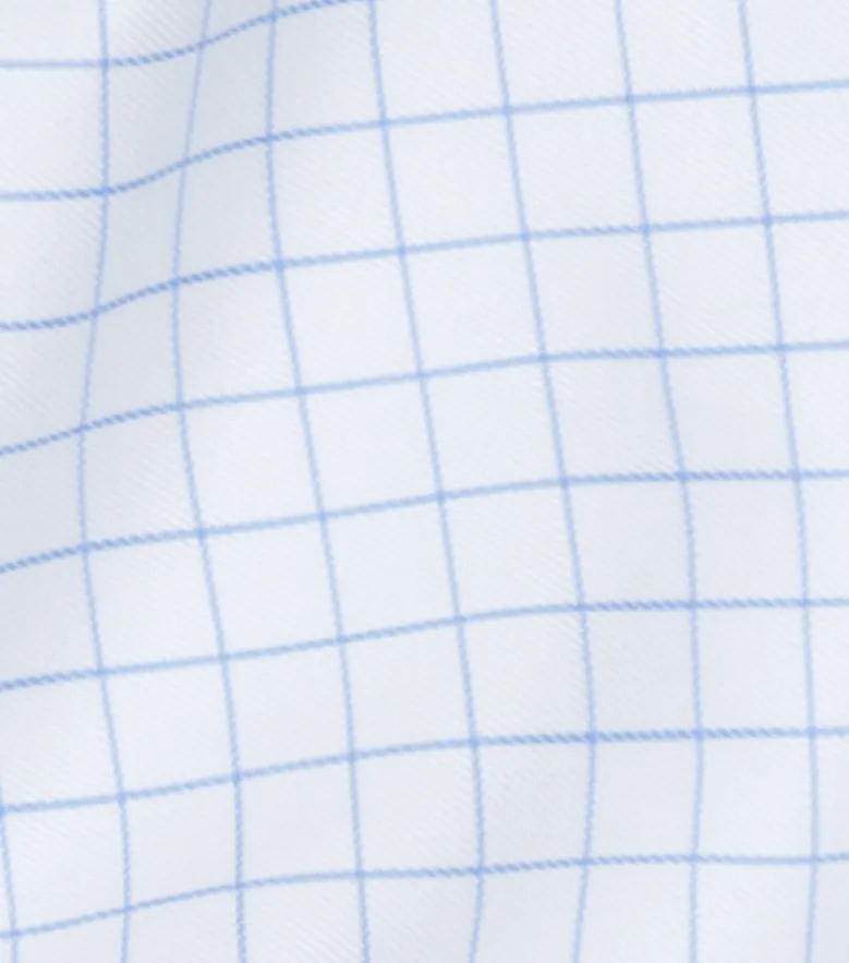 Easy-iron plain white poplin shirt