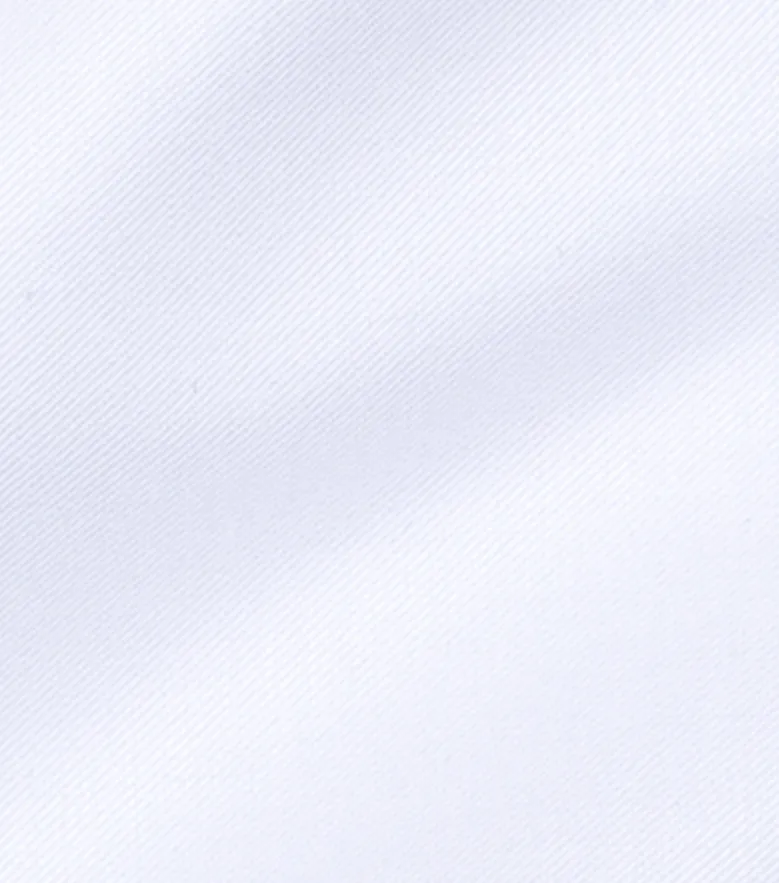 Easy-iron plain white poplin shirt