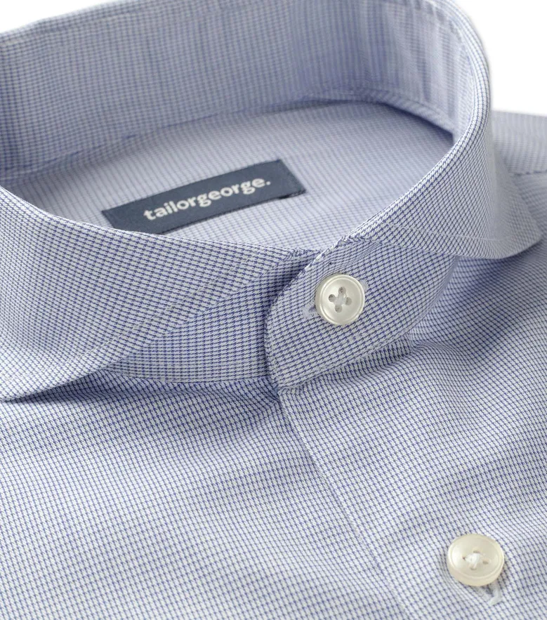 Easy-iron plain white poplin shirt