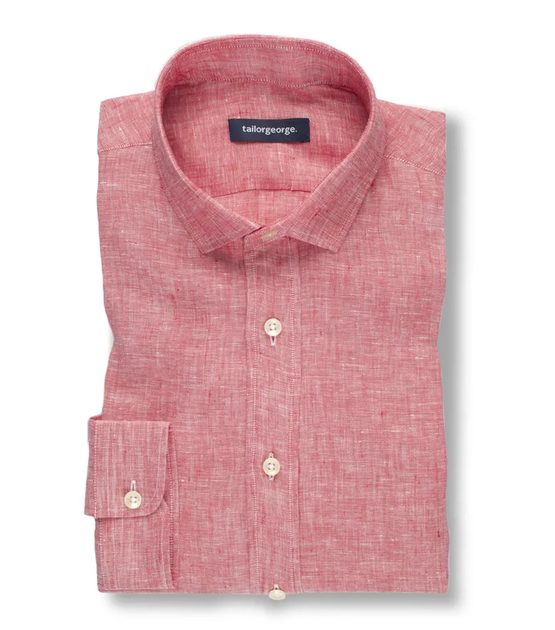 Easy-iron plain white poplin shirt