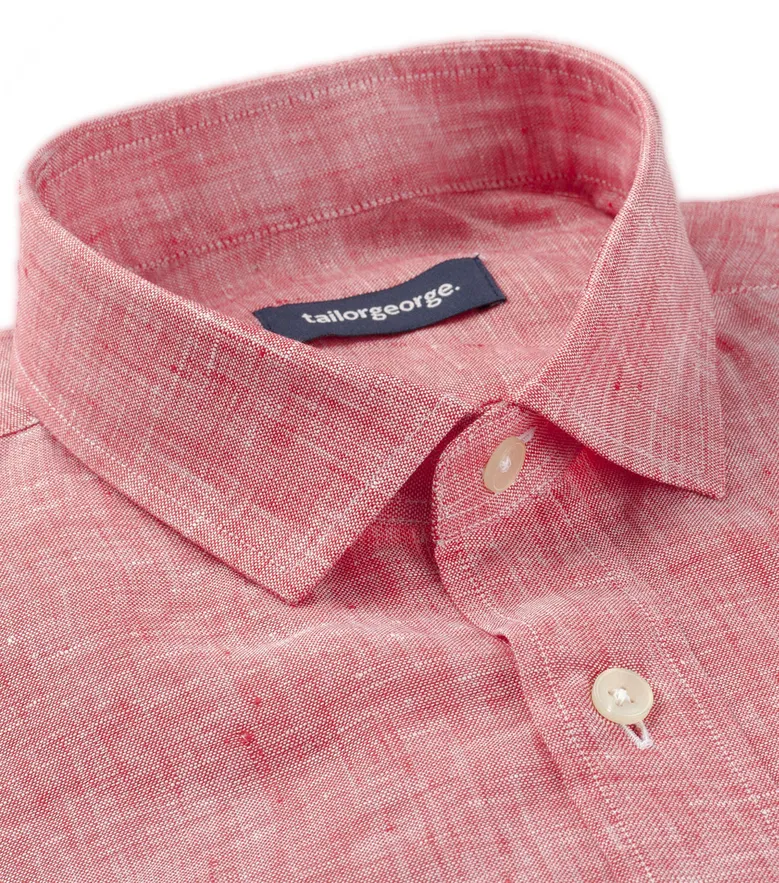 Easy-iron plain white poplin shirt