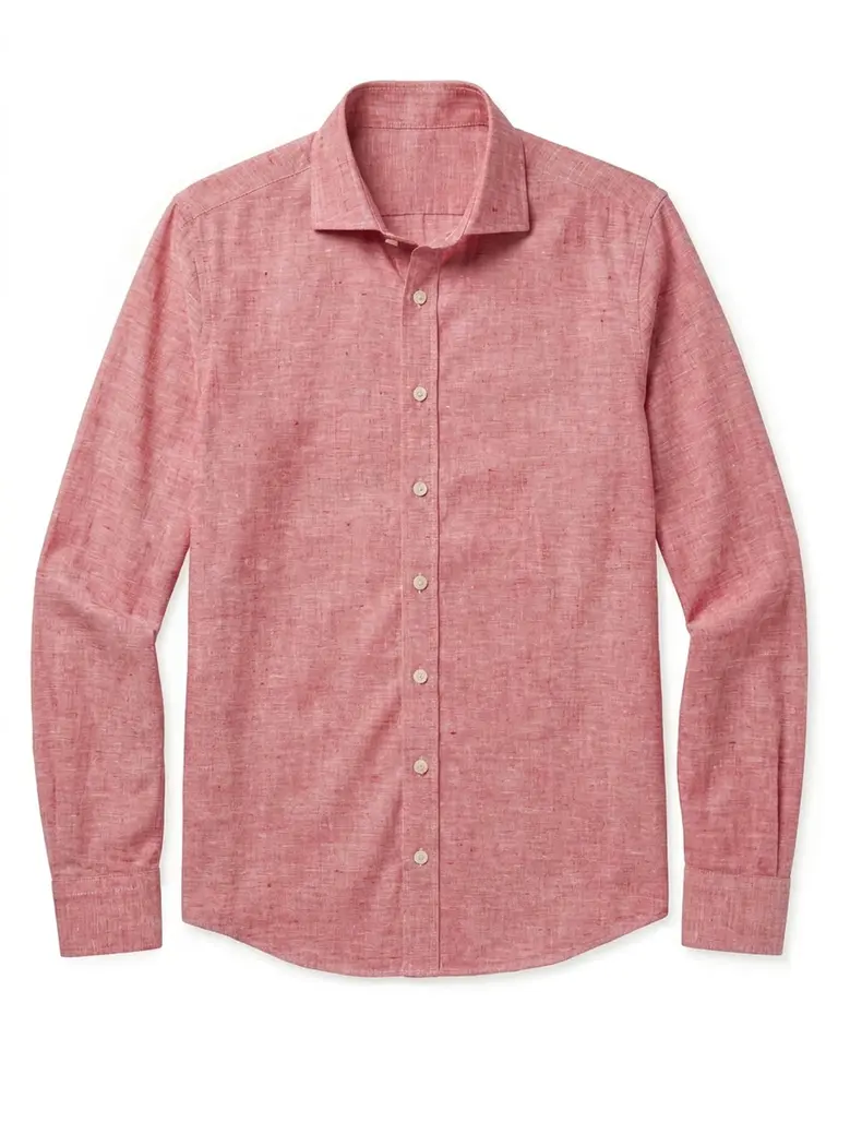 Easy-iron plain white poplin shirt