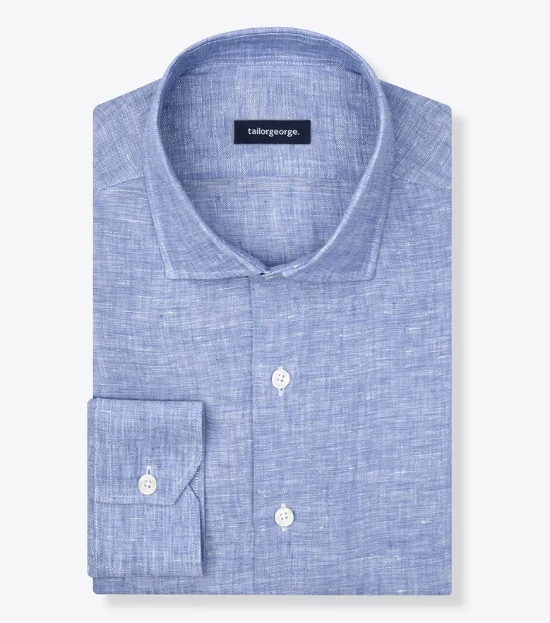 Easy-iron plain white poplin shirt