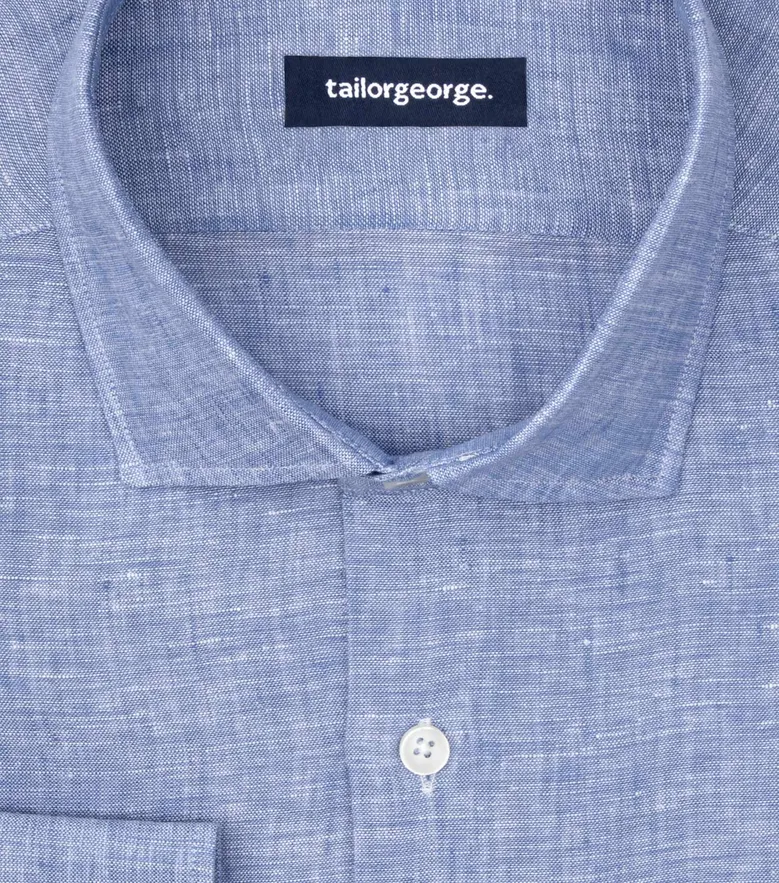 Easy-iron plain white poplin shirt