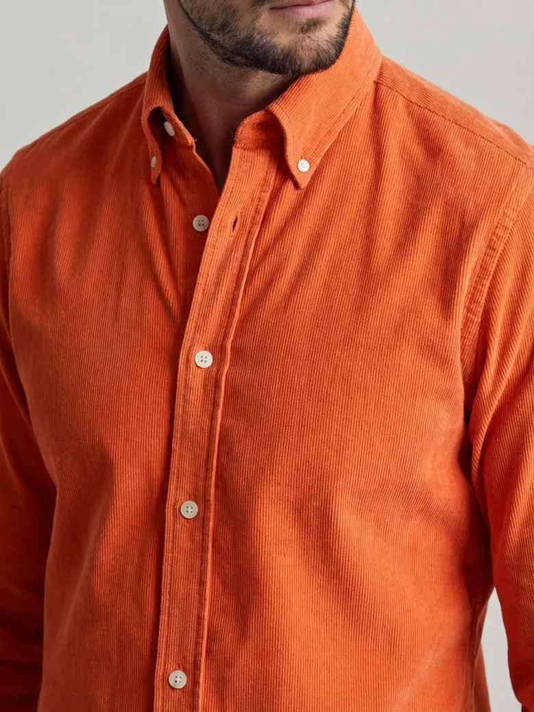 Easy-iron plain white poplin shirt