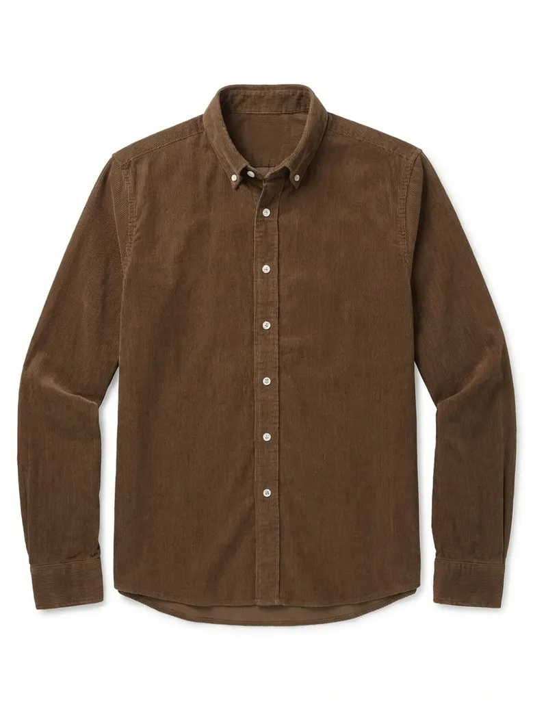 Easy-iron plain white poplin shirt