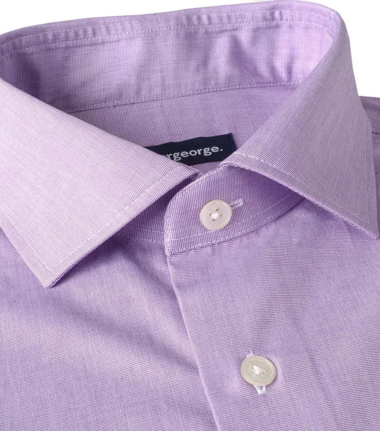 Easy-iron plain white poplin shirt