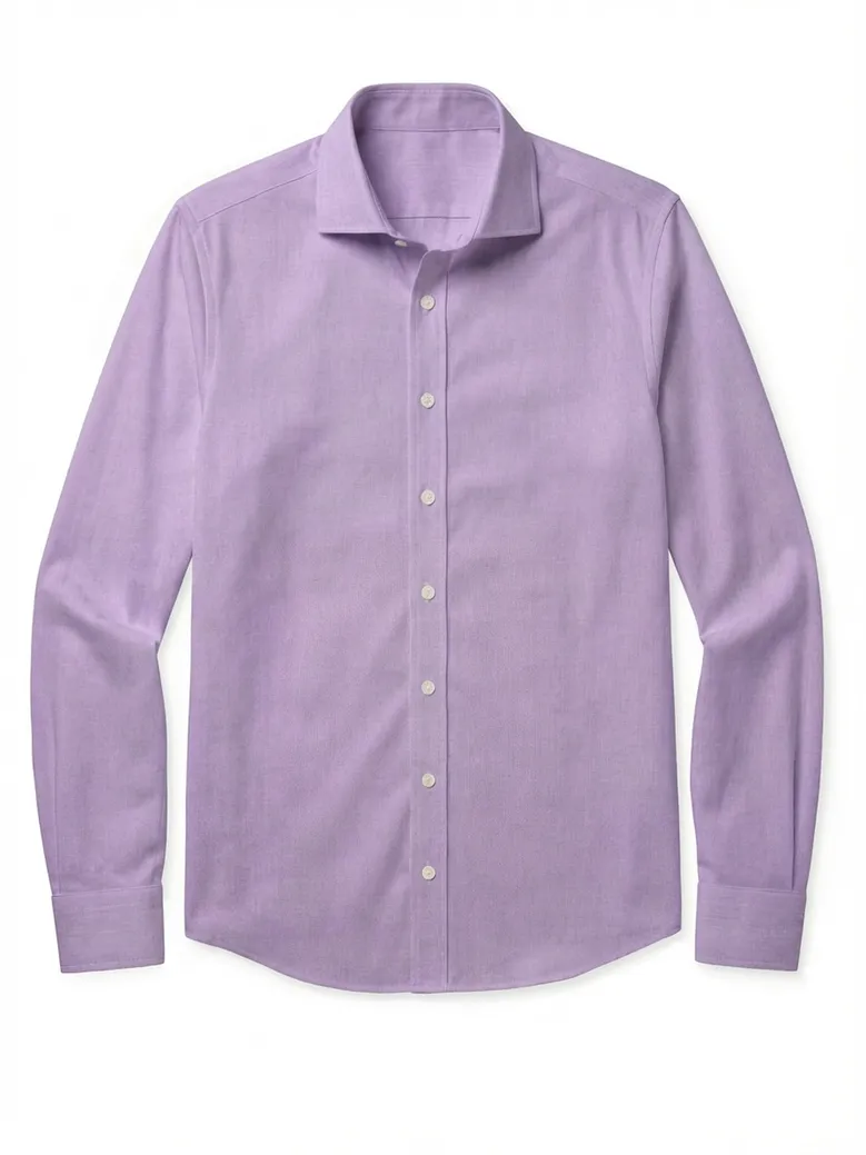 Easy-iron plain white poplin shirt
