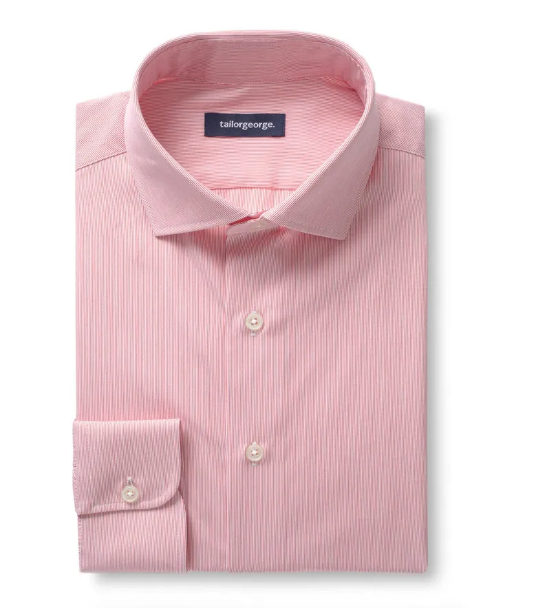 Easy-iron plain white poplin shirt
