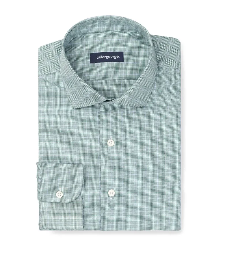Easy-iron plain white poplin shirt