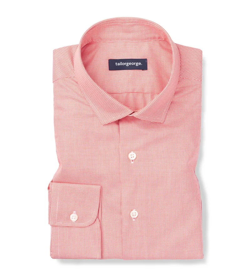 Easy-iron plain white poplin shirt