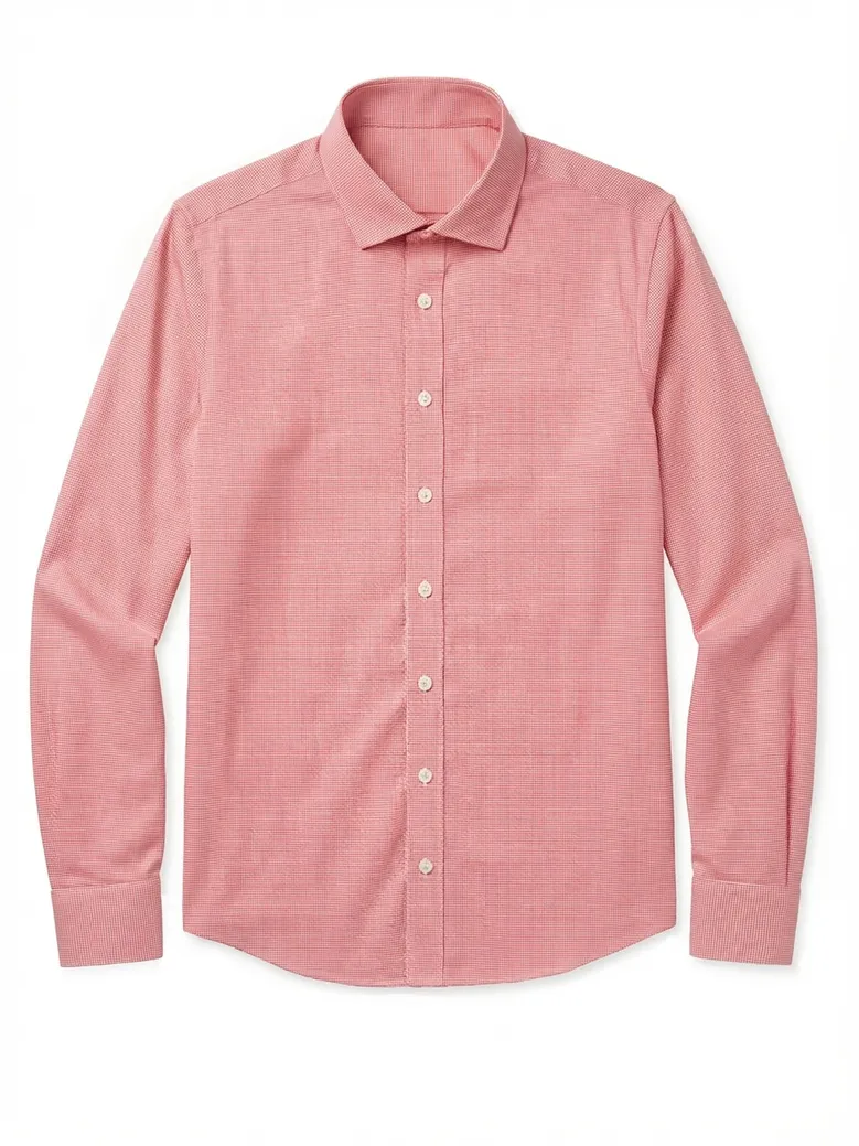Easy-iron plain white poplin shirt