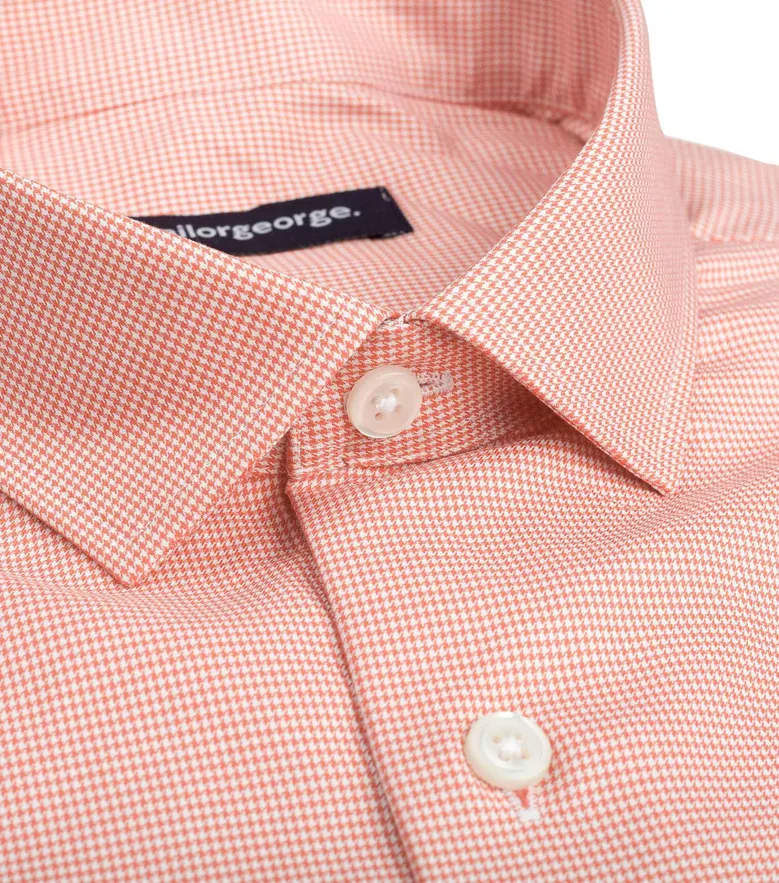 Easy-iron plain white poplin shirt