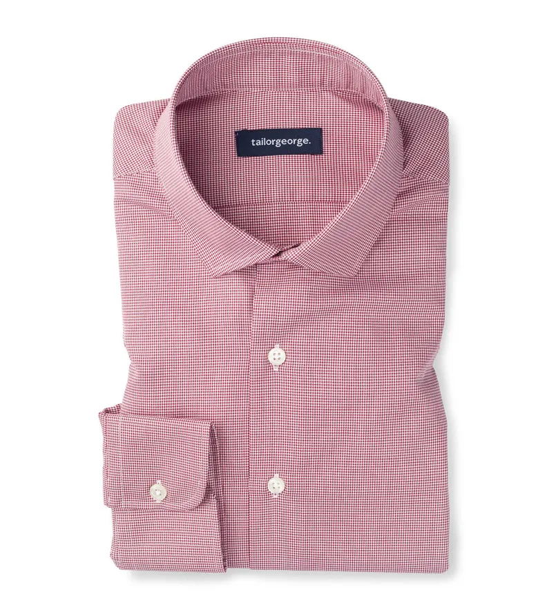Easy-iron plain white poplin shirt