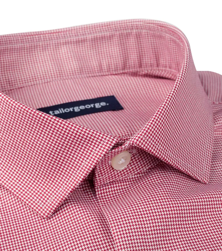 Easy-iron plain white poplin shirt
