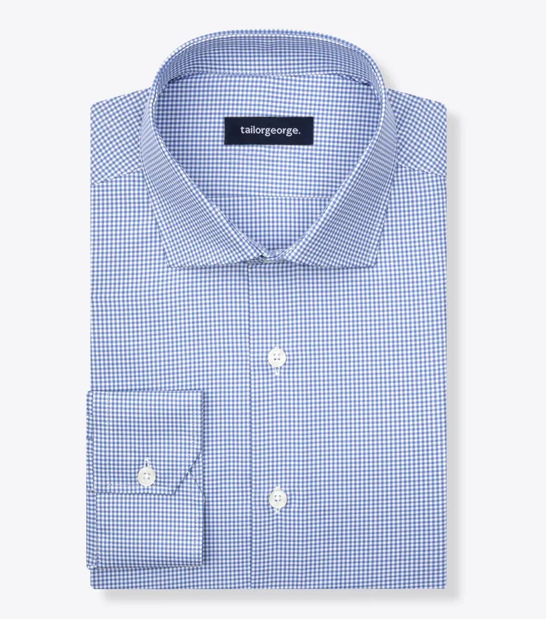Easy-iron plain white poplin shirt