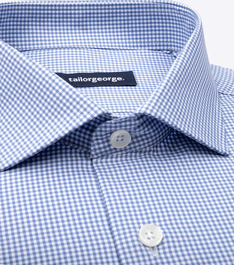 Easy-iron plain white poplin shirt