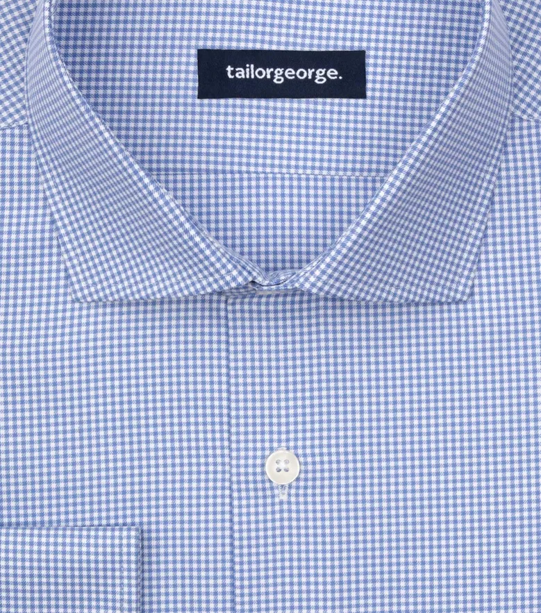 Easy-iron plain white poplin shirt