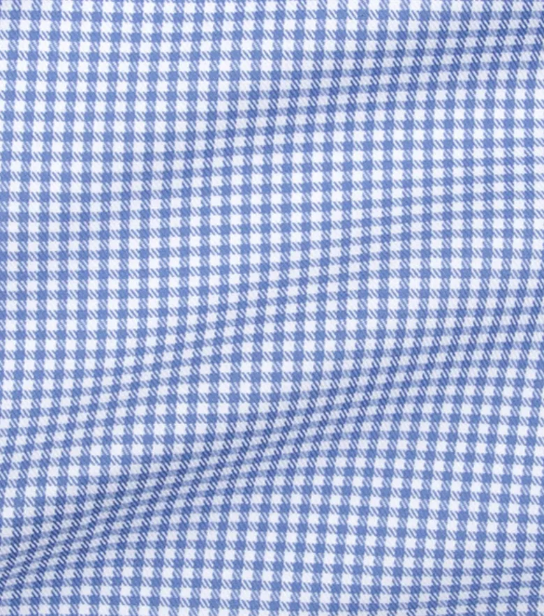 Easy-iron plain white poplin shirt