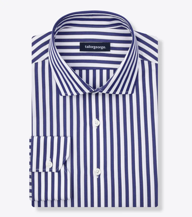 Easy-iron plain white poplin shirt