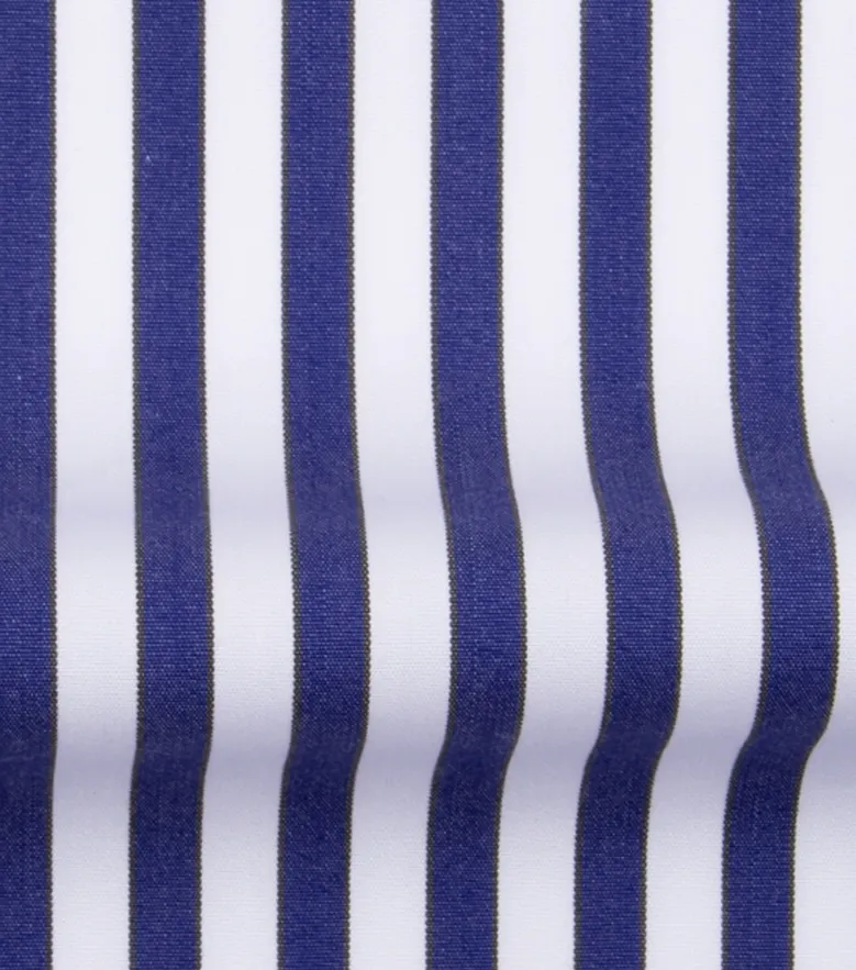 Easy-iron plain white poplin shirt