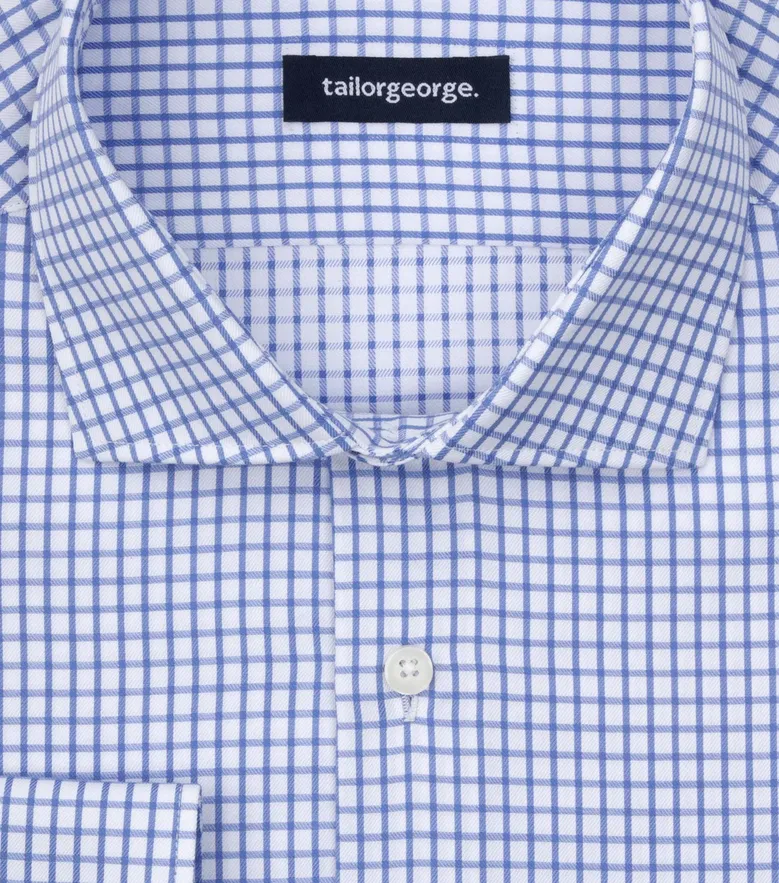 Easy-iron plain white poplin shirt