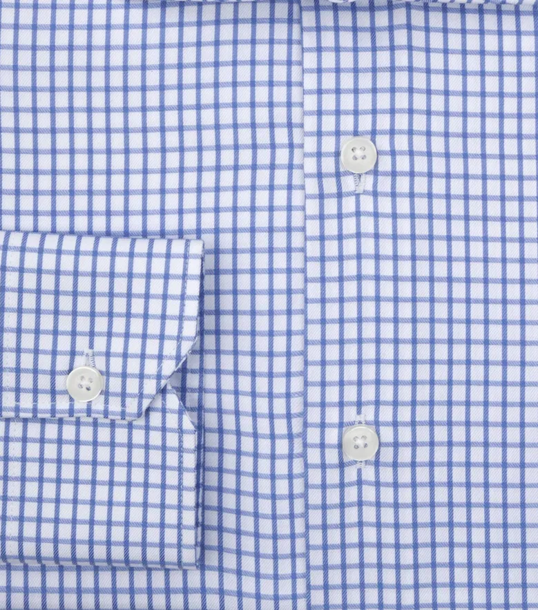 Easy-iron plain white poplin shirt