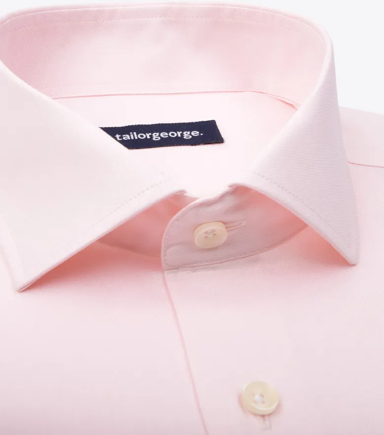 Easy-iron plain white poplin shirt
