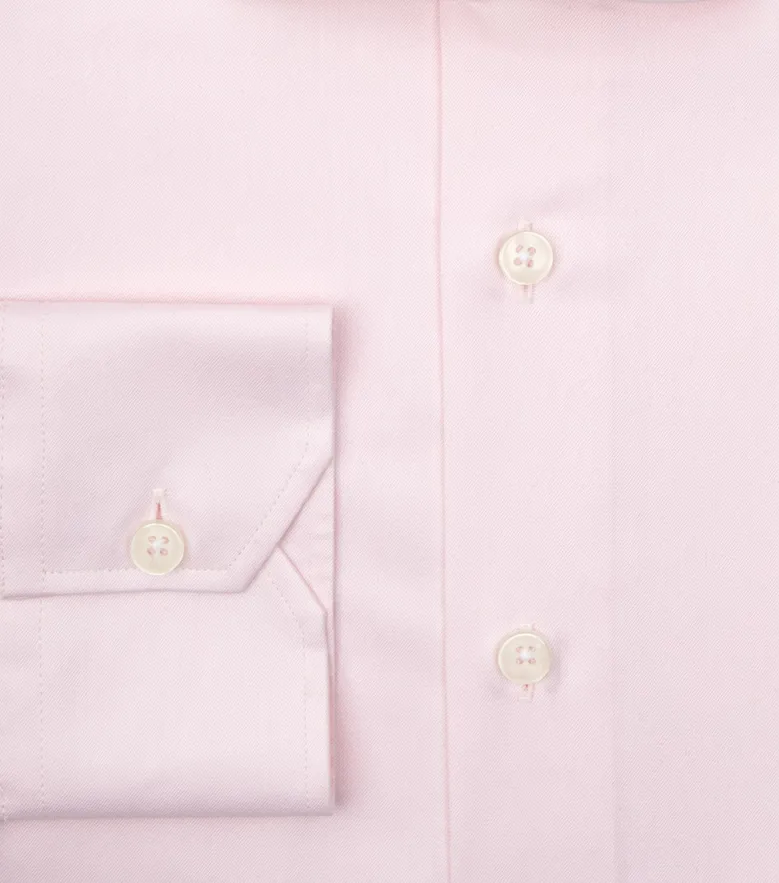 Easy-iron plain white poplin shirt