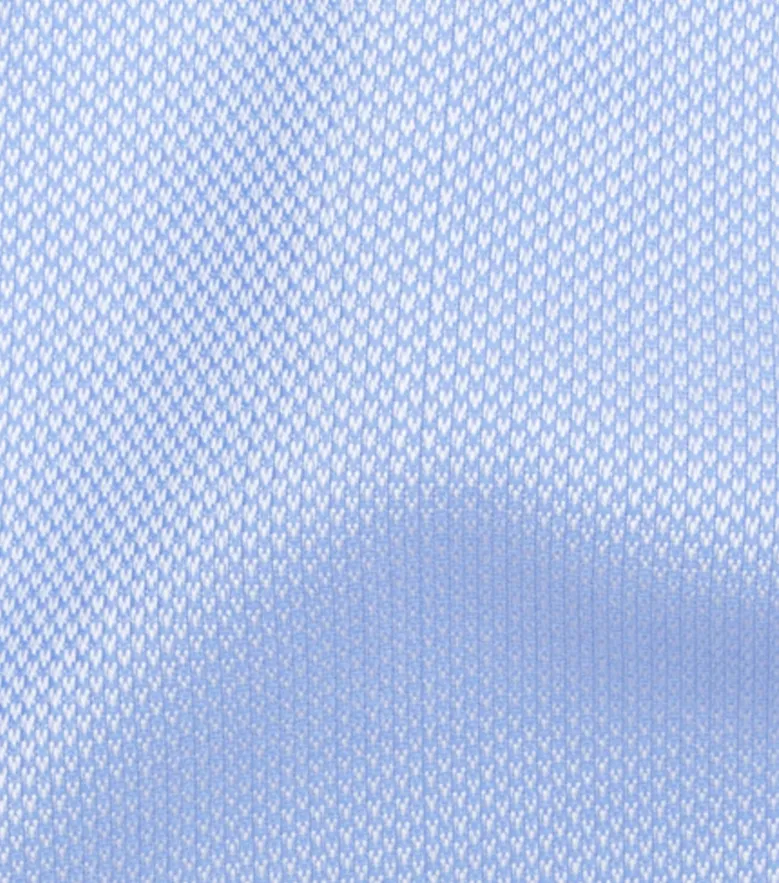 Easy-iron plain white poplin shirt