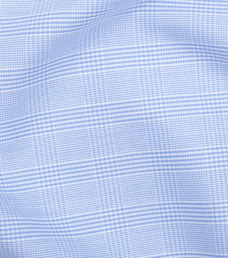 Easy-iron plain white poplin shirt