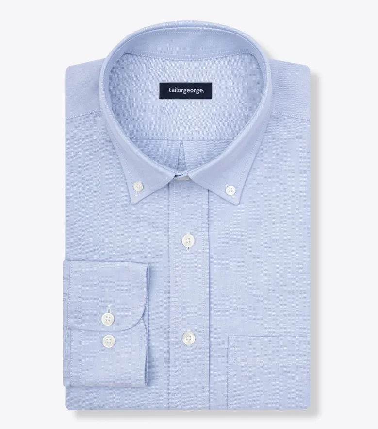 Easy-iron plain white poplin shirt
