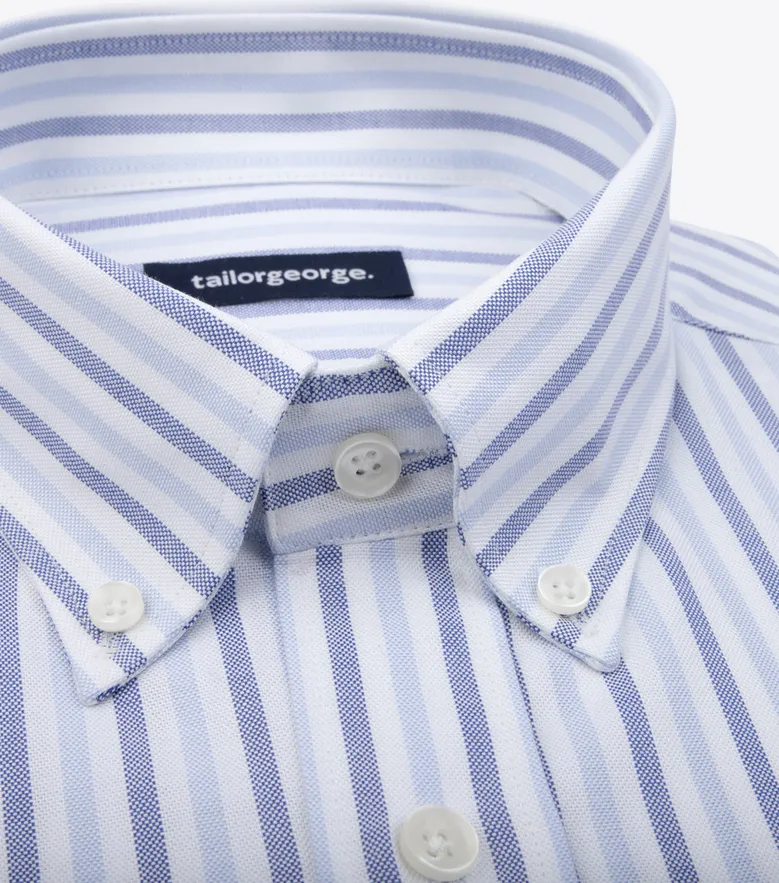 Easy-iron plain white poplin shirt