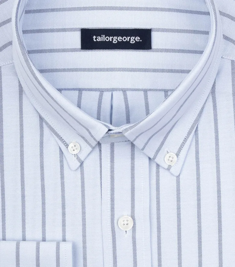 Easy-iron plain white poplin shirt