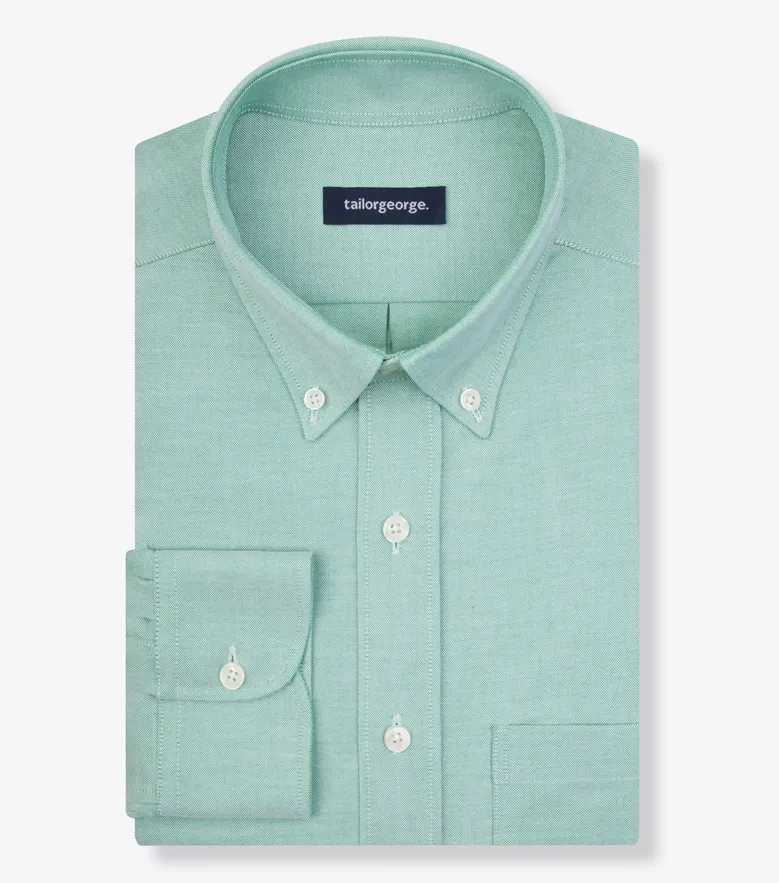 Easy-iron plain white poplin shirt