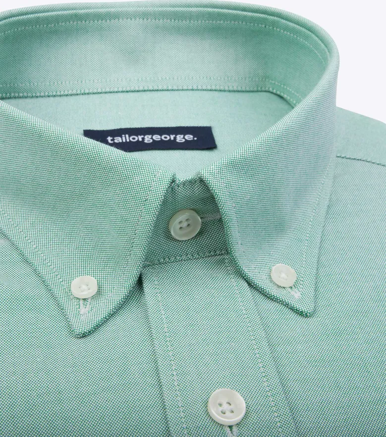 Easy-iron plain white poplin shirt