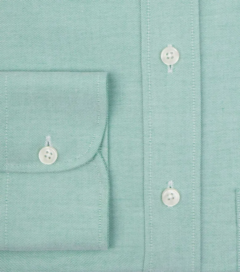 Easy-iron plain white poplin shirt