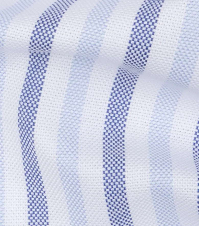 Easy-iron plain white poplin shirt
