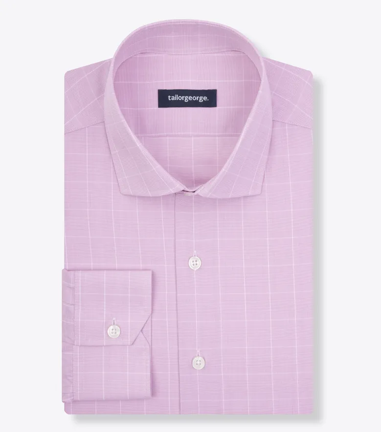 Easy-iron plain white poplin shirt