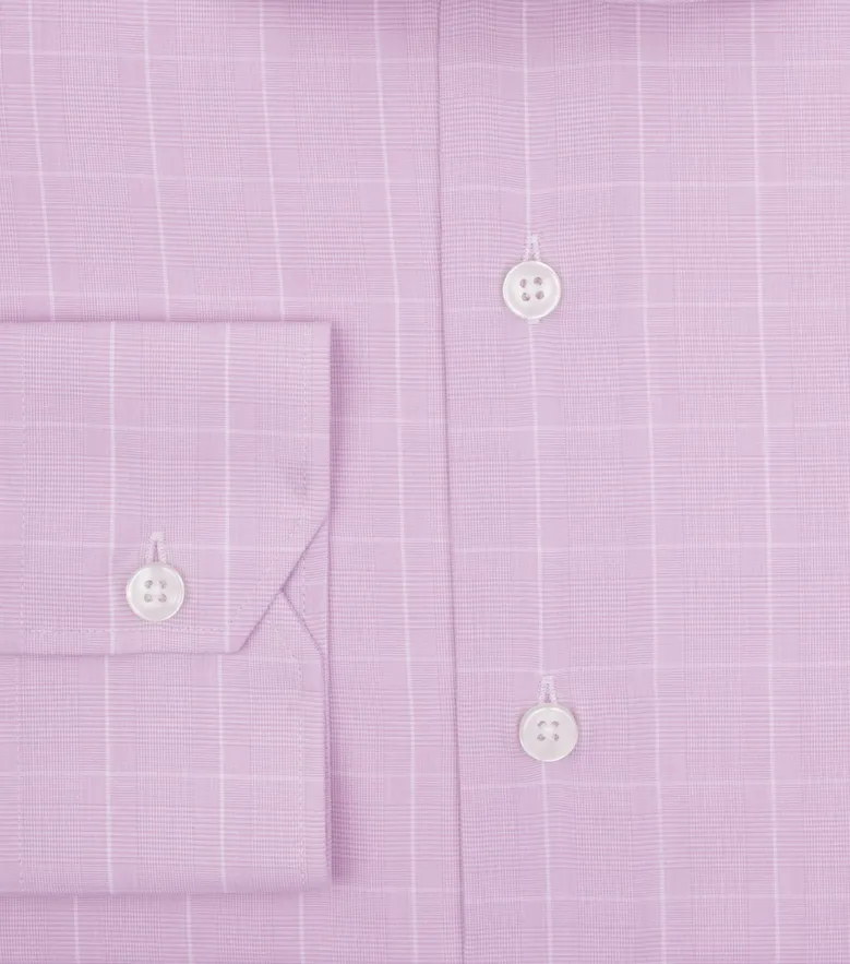 Easy-iron plain white poplin shirt