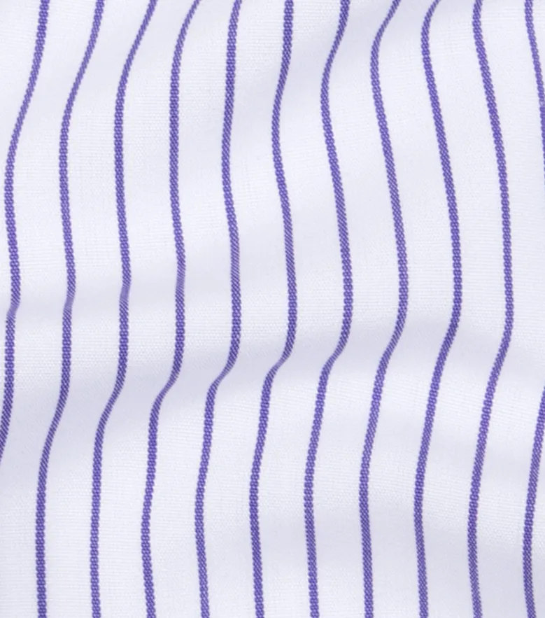Easy-iron plain white poplin shirt