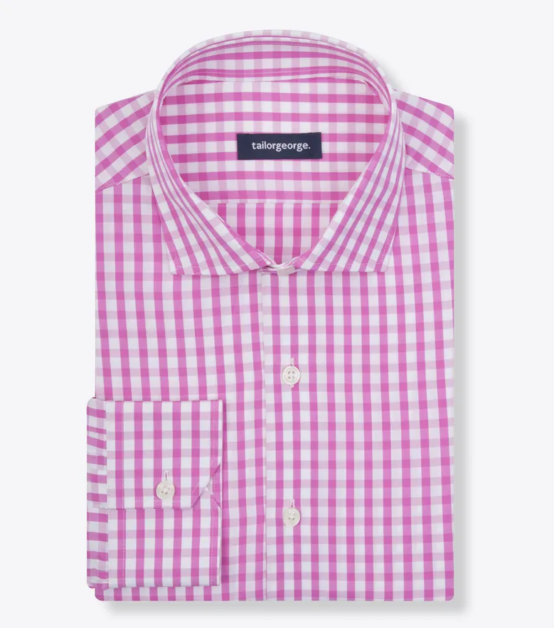 Easy-iron plain white poplin shirt