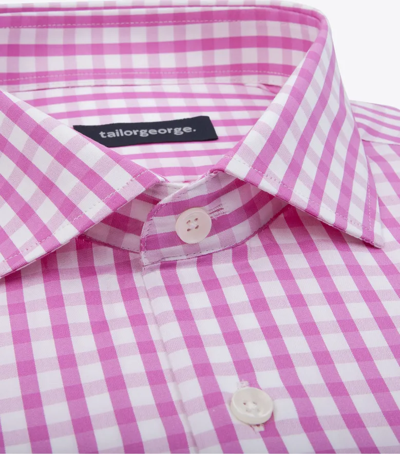 Easy-iron plain white poplin shirt