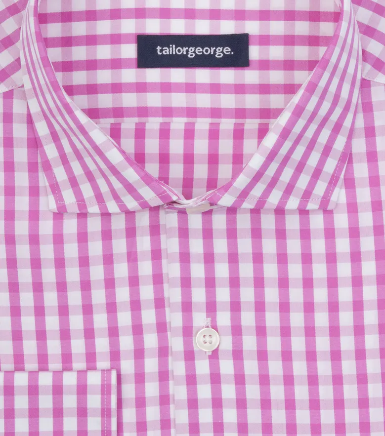 Easy-iron plain white poplin shirt