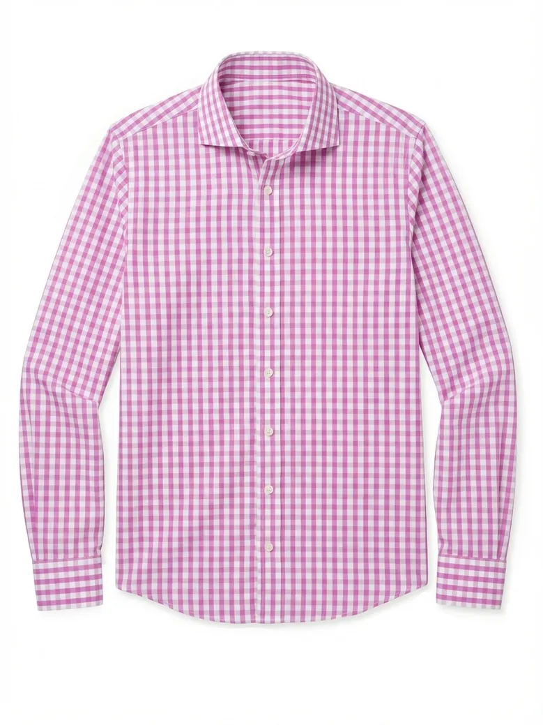 Easy-iron plain white poplin shirt