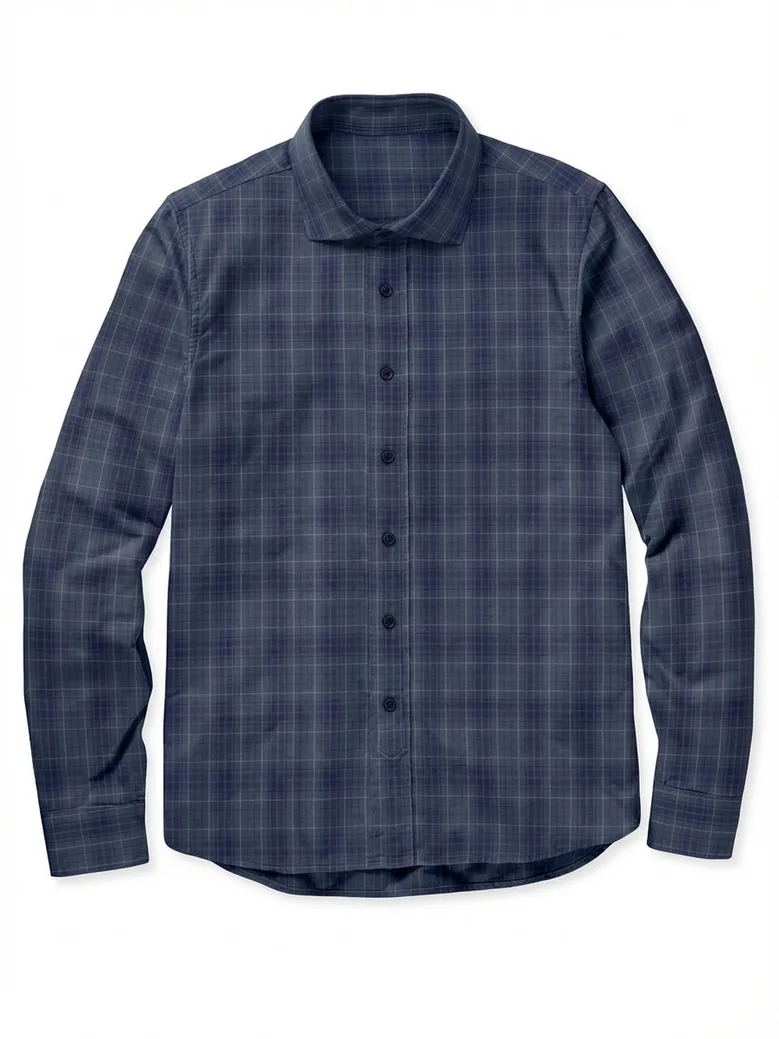 Easy-iron plain white poplin shirt