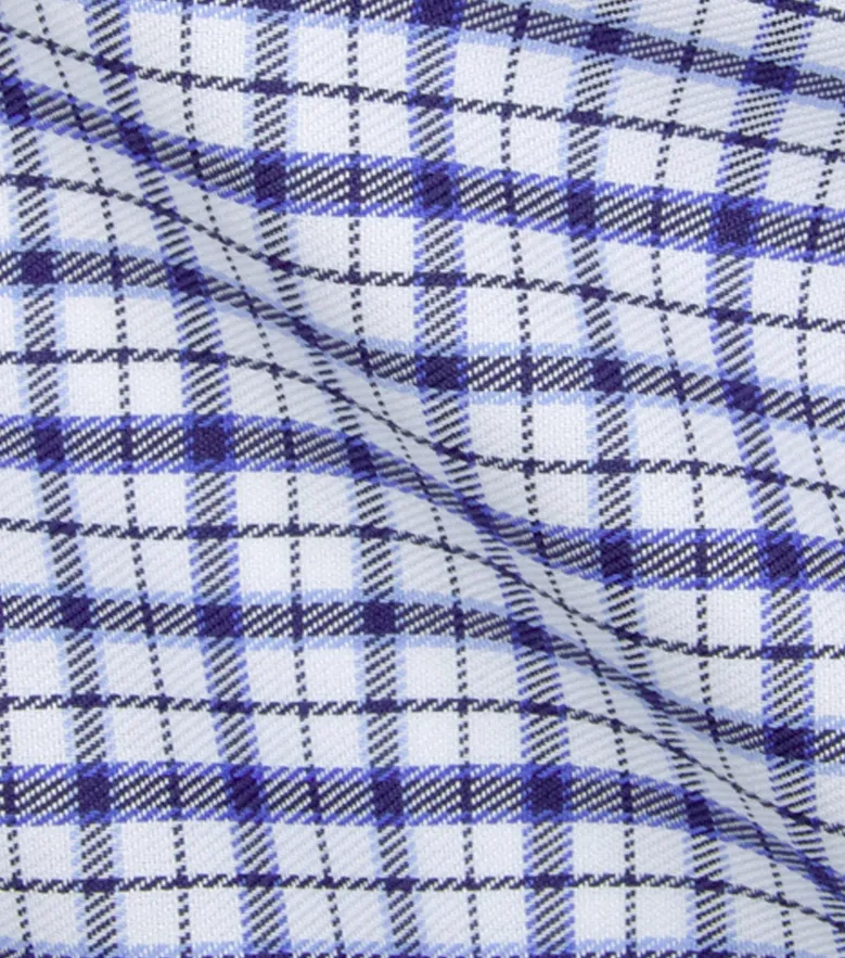 Easy-iron plain white poplin shirt