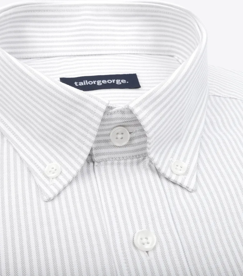Easy-iron plain white poplin shirt