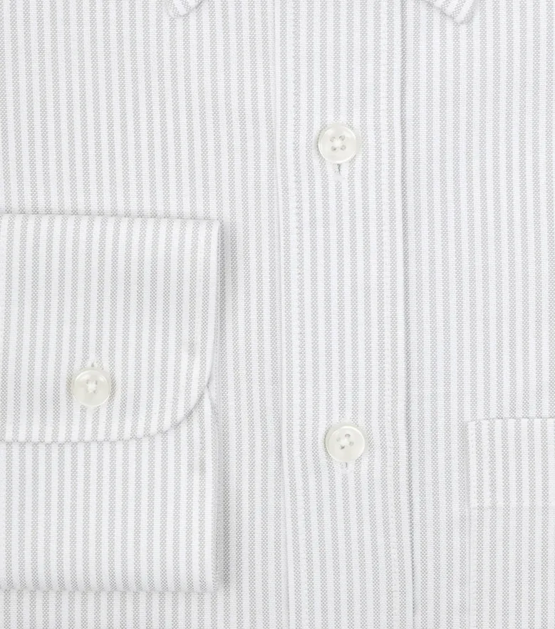 Easy-iron plain white poplin shirt